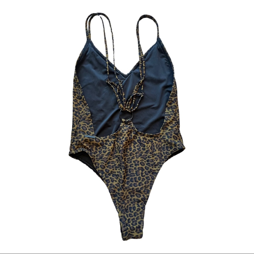 Kendall + Kylie Leopard Cheeky CrissCross Swimsuit - Picture 2 of 14